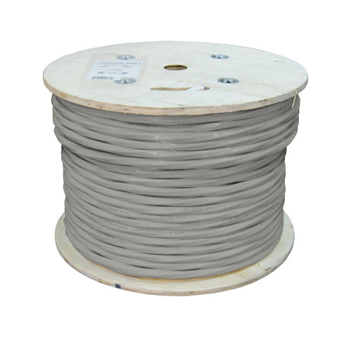 Cat-5E with 18/2 , 24 AWG, UTP, Solid Bare Copper, CMR Rated, PVC Jacket, 500ft, White 294-2177