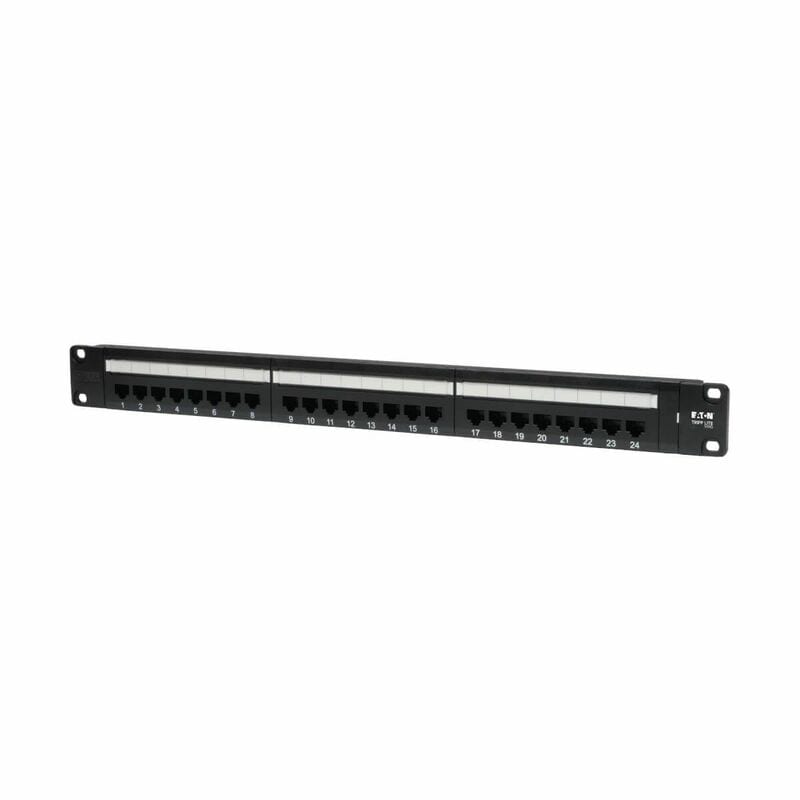 Tripp Lite by Eaton 24-Port 1U Rack-Mount Cat5e 110 Patch Panel 568B RJ45 Ethernet TAA