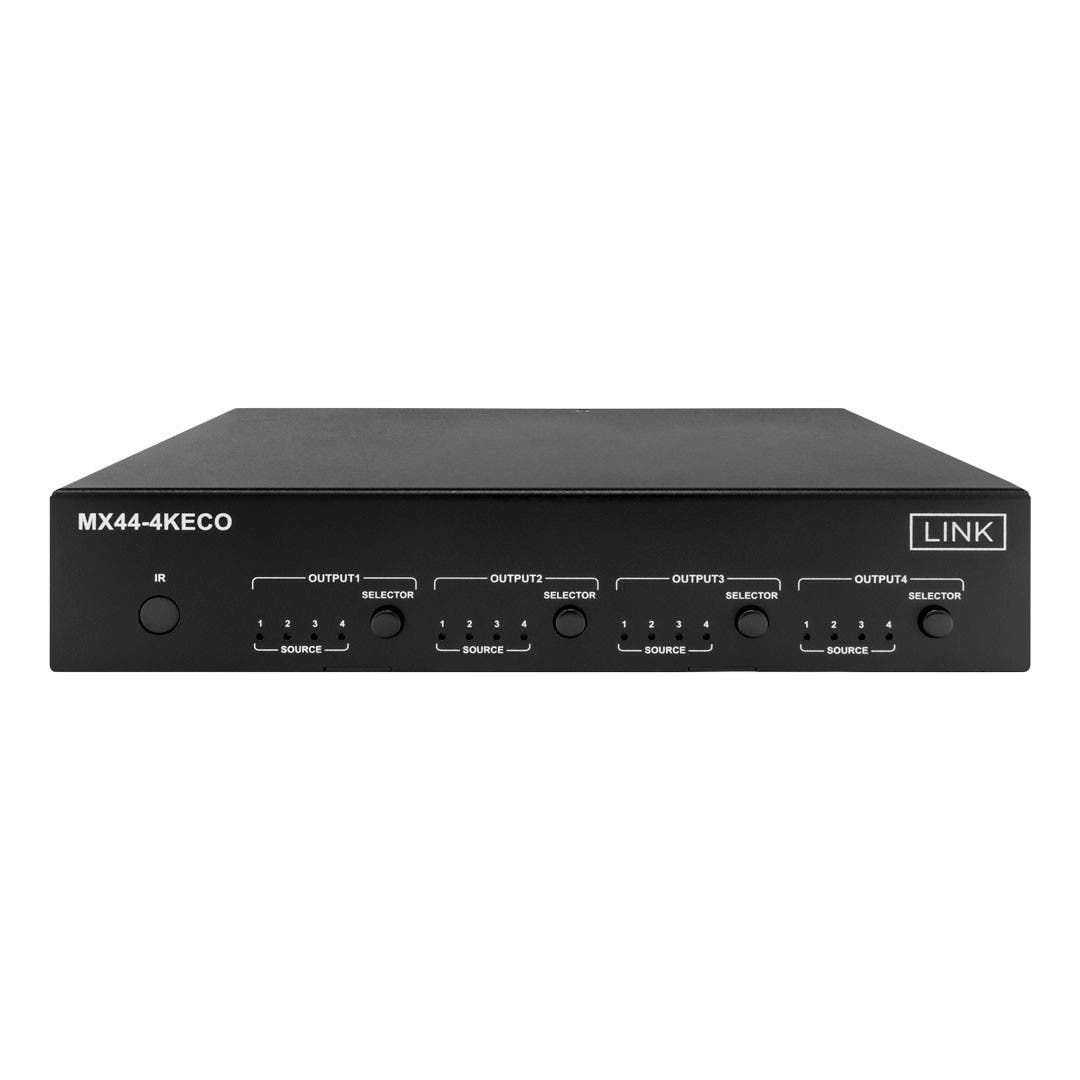 LINK Brand MX44-4KECO HDMI Matrix Switch with Audio Outputs