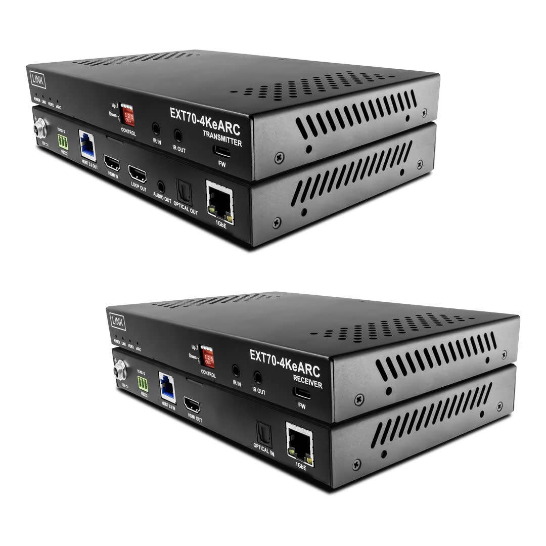 LINK Brand EXT70-4KeARC 70M HDBaseT 4K HDMI eARC Extender
