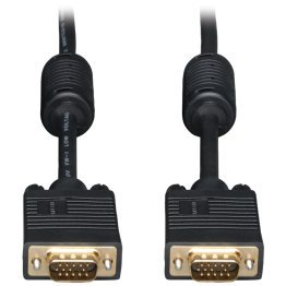 Tripp Lite by Eaton 1536/1080p VGA Male/Male HD15 High-Resolution RGB Coaxial Cable, Black, P502 (6 Ft.)