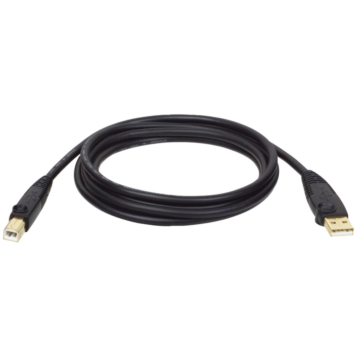 Tripp Lite by Eaton USB 2.0 Peripheral Cable, A Male/B-Male Gold-Plated Connectors, Black (10 Ft.)