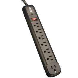 Tripp Lite by Eaton 7-AC Outlet 1,080-Joules Protect It! Surge Protector Power Strip, 4-Ft. Cord with Straight Plug, TLP74RB
