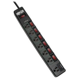Tripp Lite by Eaton 7-AC Outlet 1,080-Joules ECO-Surge Energy-Saving Surge Protector Power Strip, 6-Ft. Cord with Straight Plug (Black)