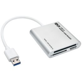 Tripp Lite by Eaton SuperSpeed USB 3.0 Multi-Drive Memory Card Reader/Writer, Aluminum Case, U352-000-MD-AL