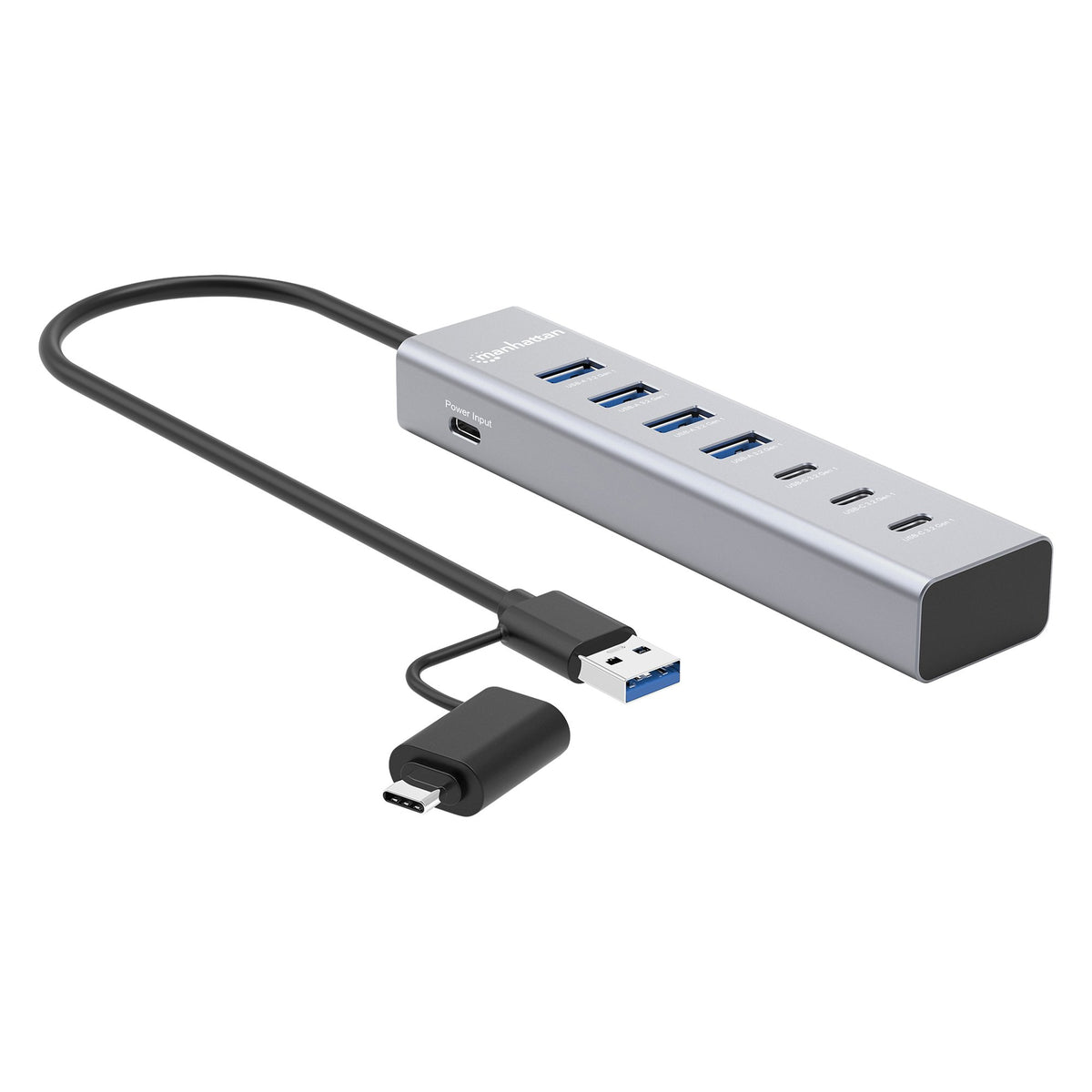 Manhattan 7-Port USB-C 3.0/USB-A Combo Hub