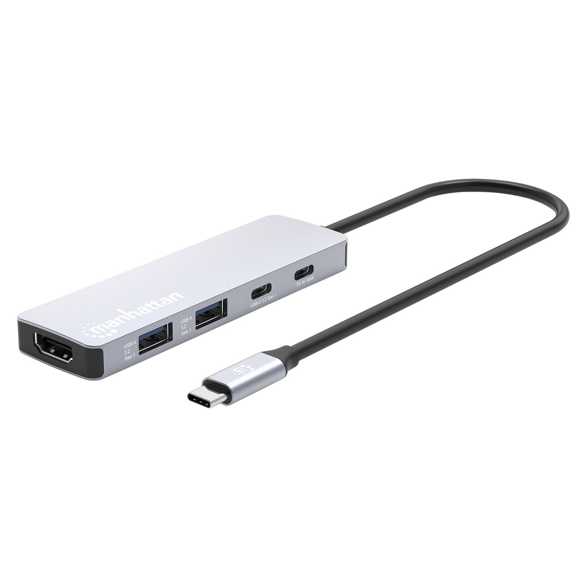 Manhattan 5-in-1 USB-C PD HDMI 4K Docking Station/Multiport Hub