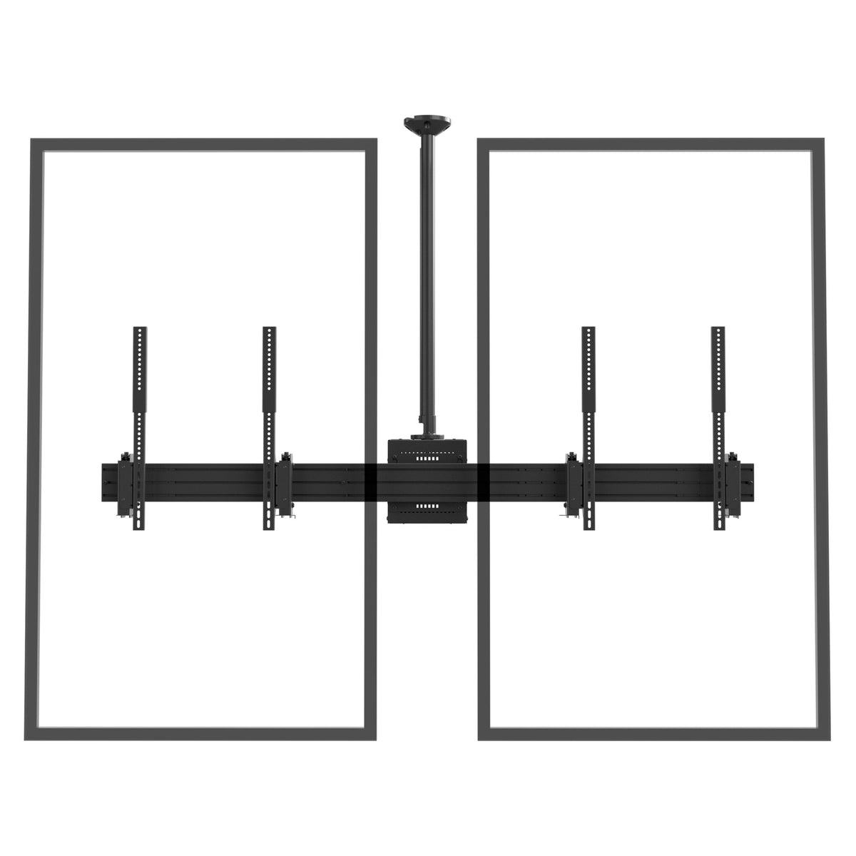 Strong Carbon Series 2x Single Sided Portrait Ceiling Mount - Large - 40"-80"