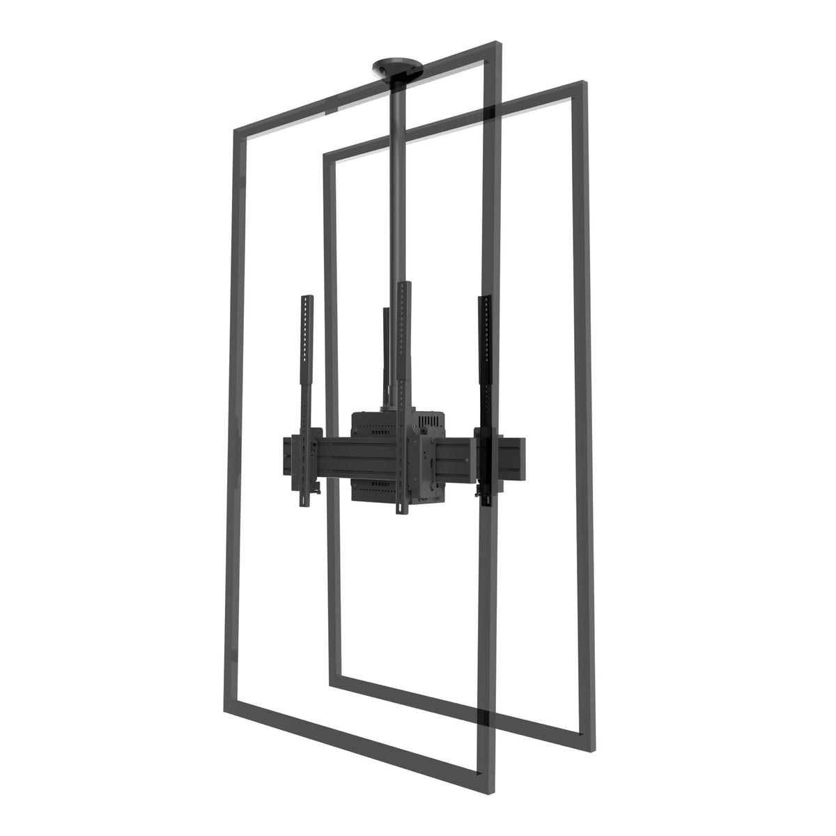 Strong Carbon Series Dual Sided Portrait Ceiling Mount - Large - 40"- 80"”