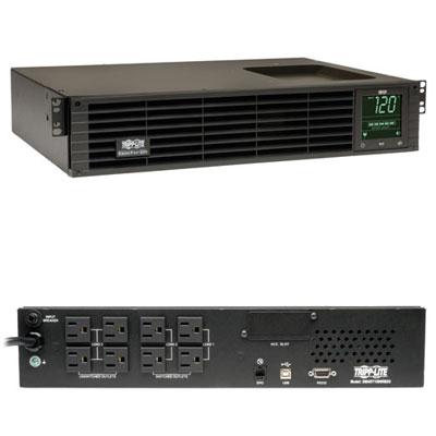 Tripp Lite by Eaton UPS SmartPro 1500VA 1350W 120V Line-Interactive Sine Wave UPS - 8 Outlets Network Card Option LCD USB DB9 2U Rack/Tower