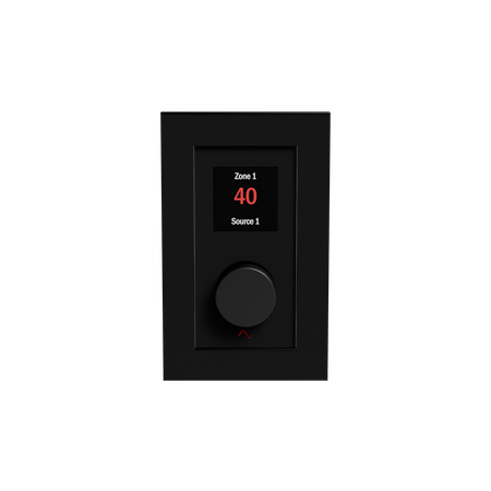Episode Business Music Solution Zone-Source Controller Wall Plate - Black