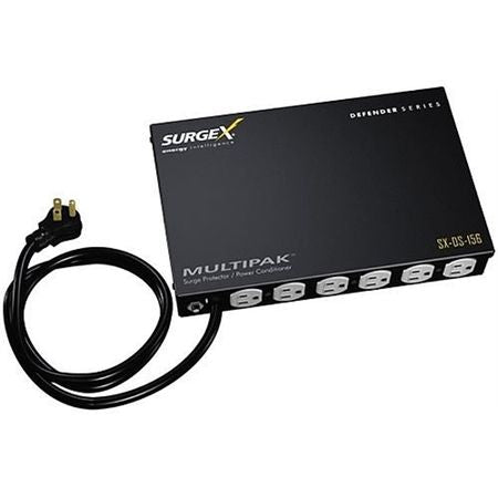 SurgeX SX-DS-156 MultiPak 6-Outlet Surge Protector and Power Conditioner