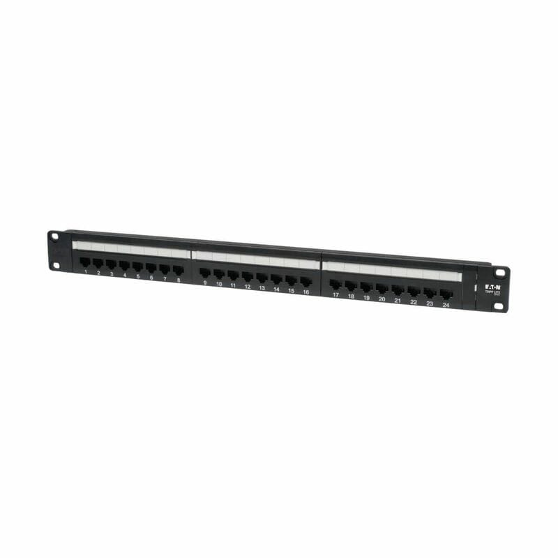 Tripp Lite by Eaton 24-Port Cat6 Cat5 Patch Panel Rackmount 110 Punch Down RJ45 Ethernet 1URM