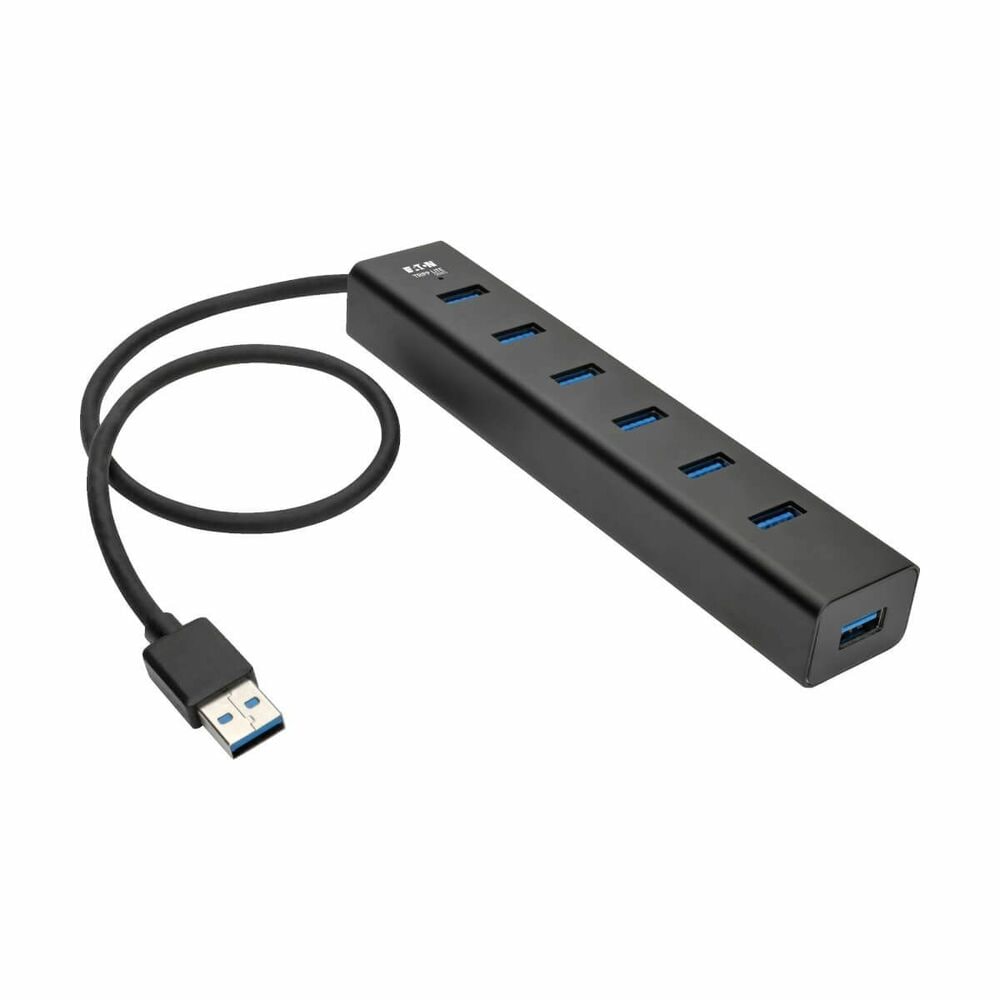 Tripp Lite by Eaton Portable USB 3.0 SuperSpeed 5-Gbps Mini Hub, 7 Ports, Aluminum, U360-007-AL