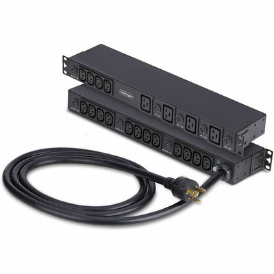StarTech 20-Outlet Rackmount PDU, 1U Server Power Strip (8 Front / 12 Rear Outlets)