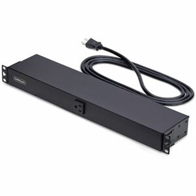 StarTech 13-Outlet Rackmount PDU, 1U Server Power Strip, 1x Front and 12x Rear Ports, Moun
