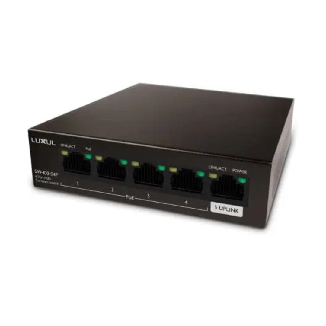 Luxul SW-100-04P 4-Port Unmanaged PoE+ Switch
