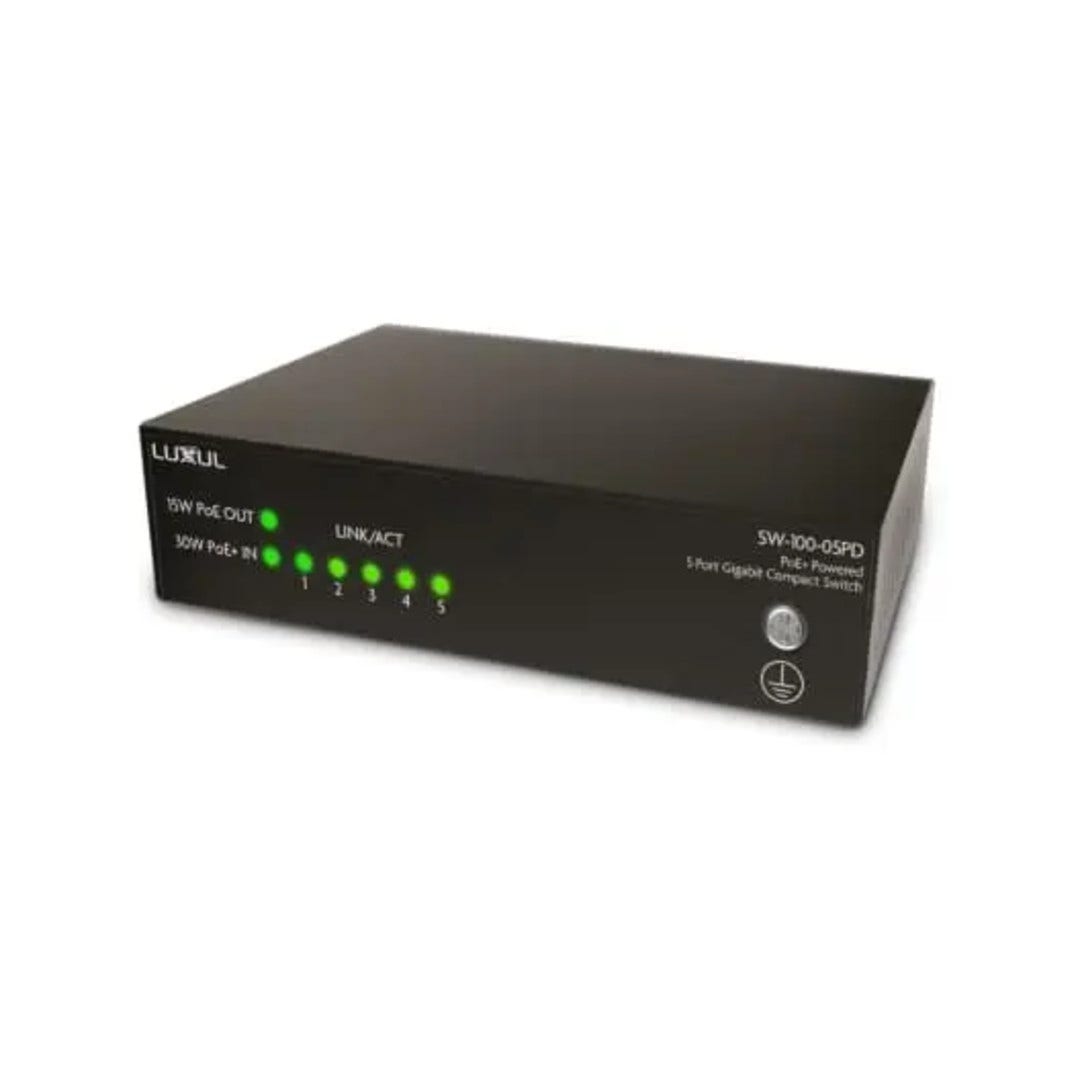 Luxul SW-100-05PD 5-Port Unmanaged PoE+ Switch with POE Passthrough
