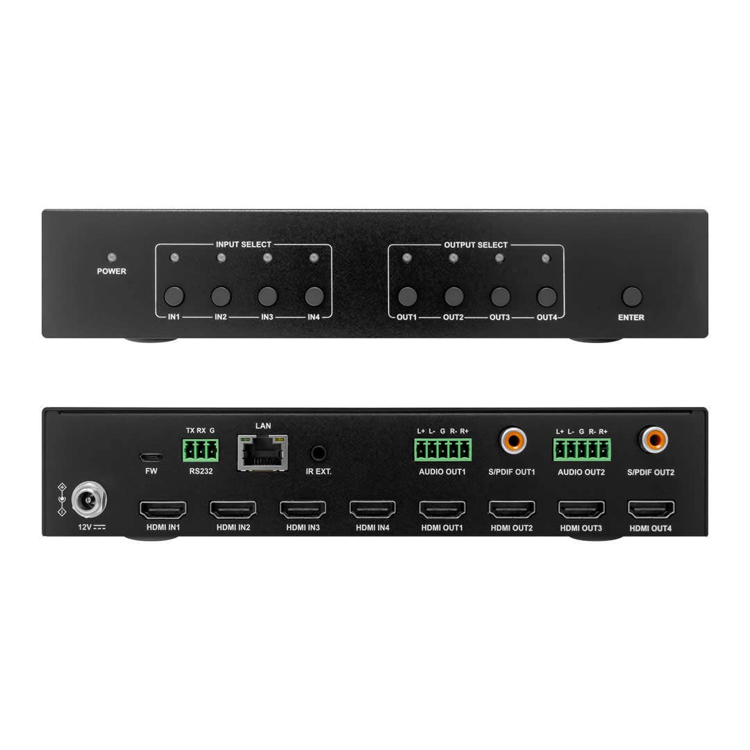 LINK Brand MV4X4-4KUHD 4K 4x4 HDMI Seamless Matrix Switcher