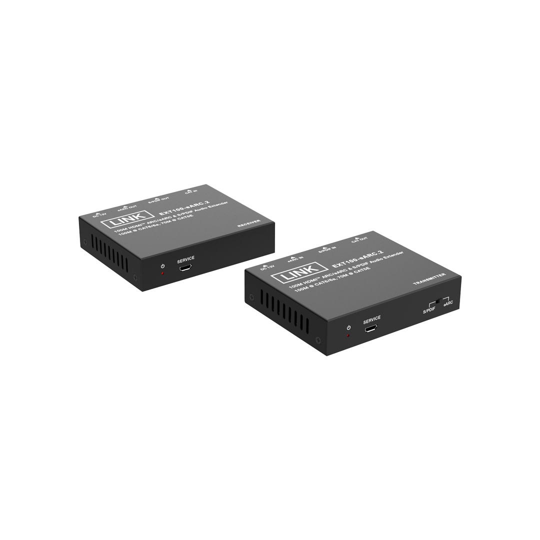 LINK Brand EXT100-eARC.2 100M eARC Extender Over Single Cat5 / 6e