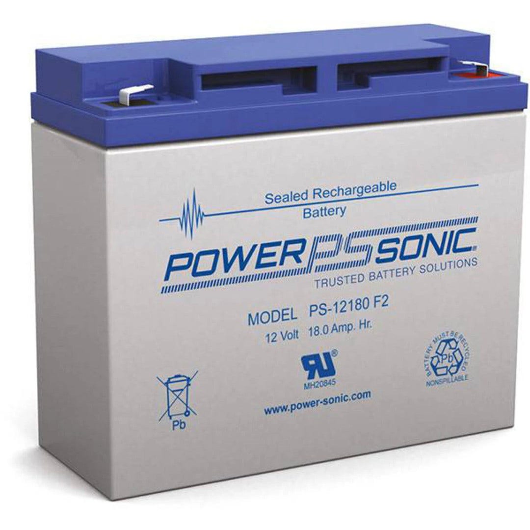 Power Sonic PS-12180 F2 12V 18Ah Sealed Lead Acid Battery