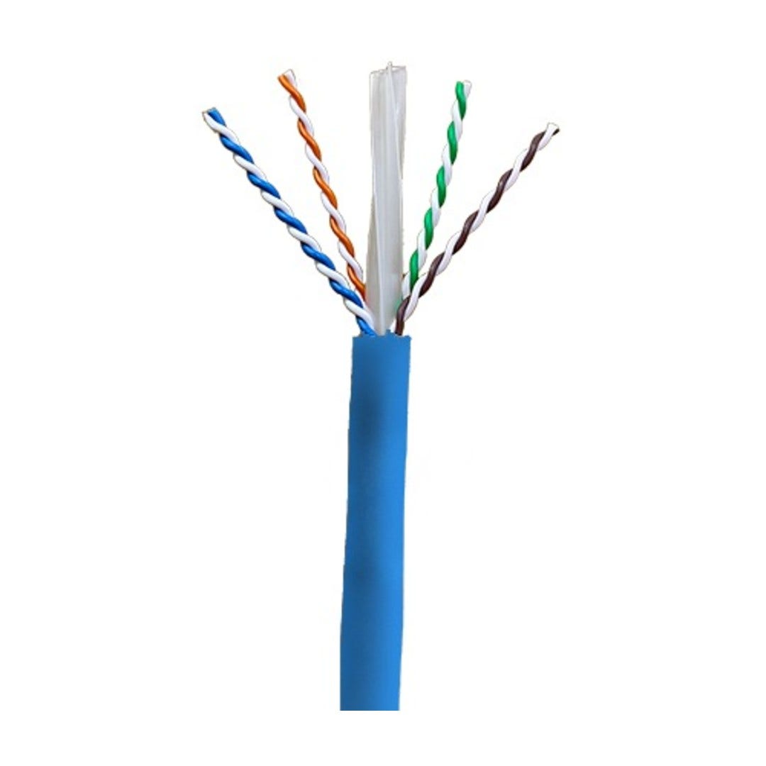 Karbon Wire K3443 Cat6A Solid Bare Coper UTP Riser 1000' Box - Blue