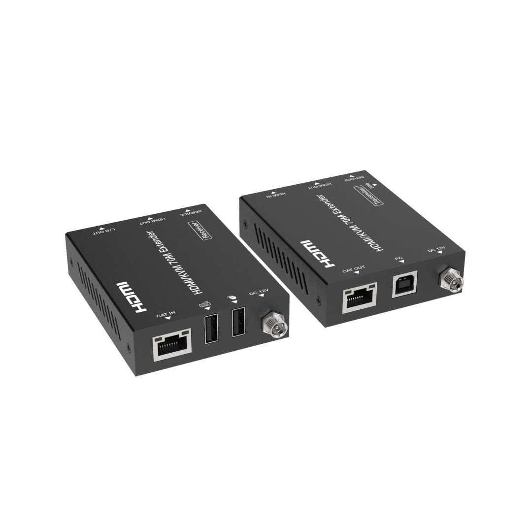 Karbon Connect K3887 18Gbps HDMI over CAT Extender 70 meters with KVM