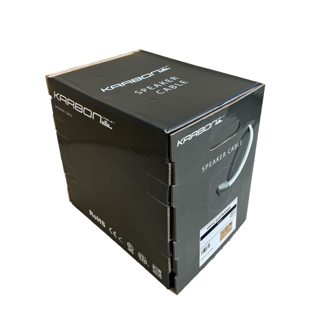 Karbon Wire K5501 16/4 Stranded Speaker 500' Box - White