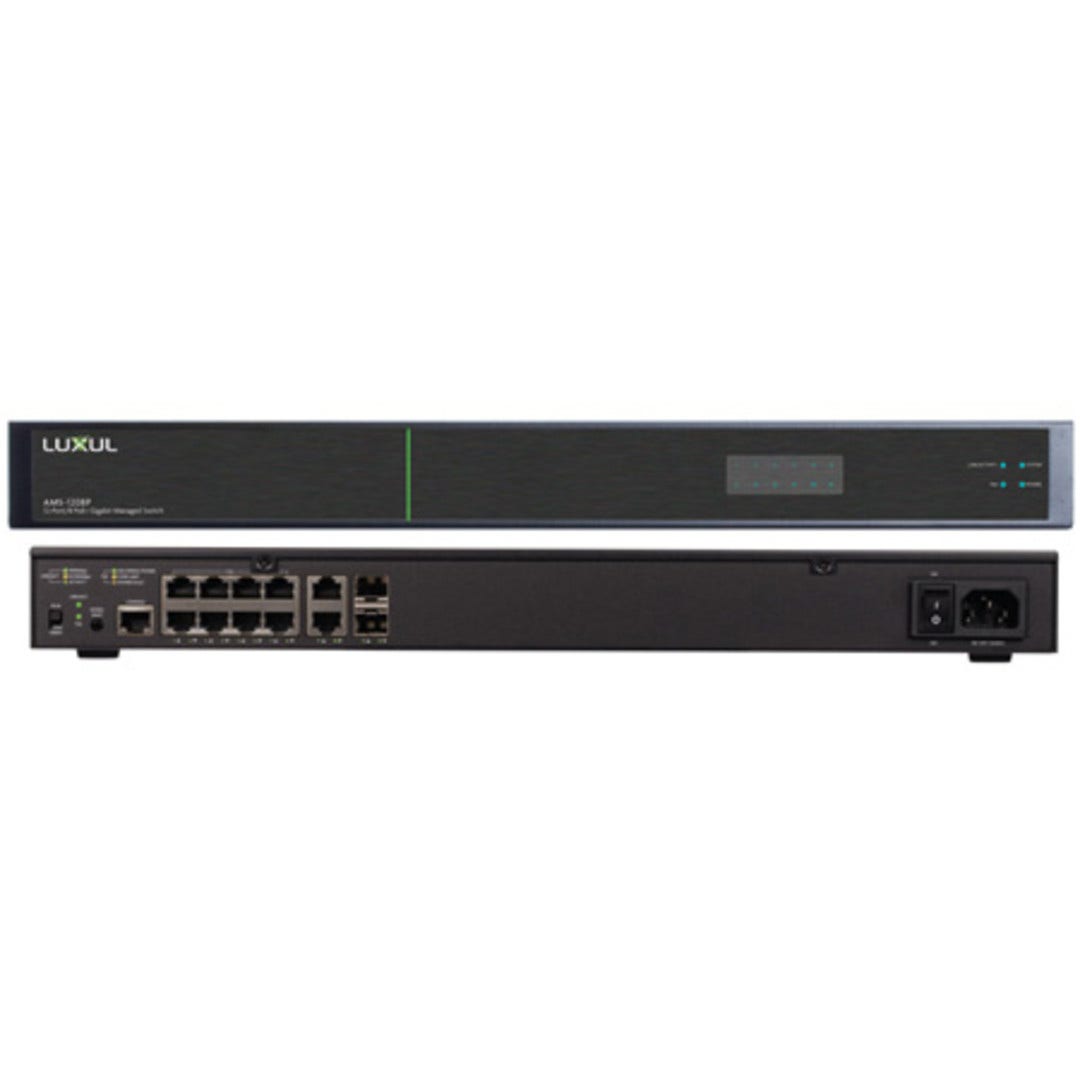 Luxul AMS-1208P Av Series Mc3 12 Port / 8 Poe+ Switch