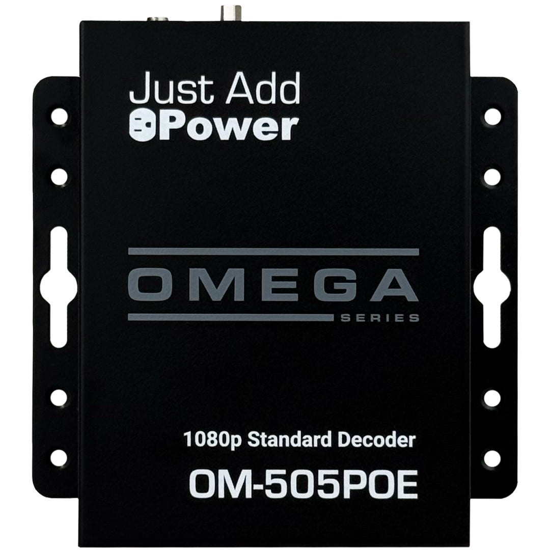 Just Add Power OM-505POE Omega Series 1080p Standard Decoder (Receiver)