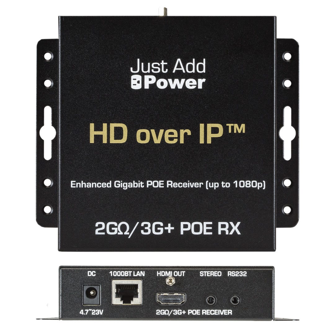 Just Add Power OM-515POE Omega Series 1080p Decoder (Receiver) with USB and Stereo Audio Out