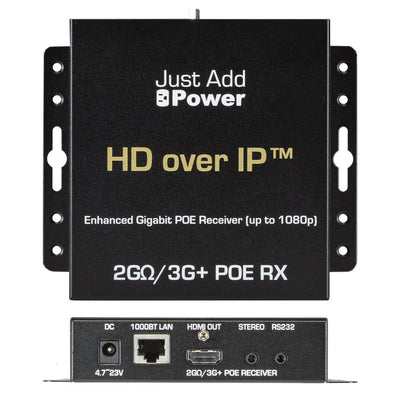 Just Add Power OM-515POE Omega Series 1080p Decoder (Receiver) with USB and Stereo Audio Out