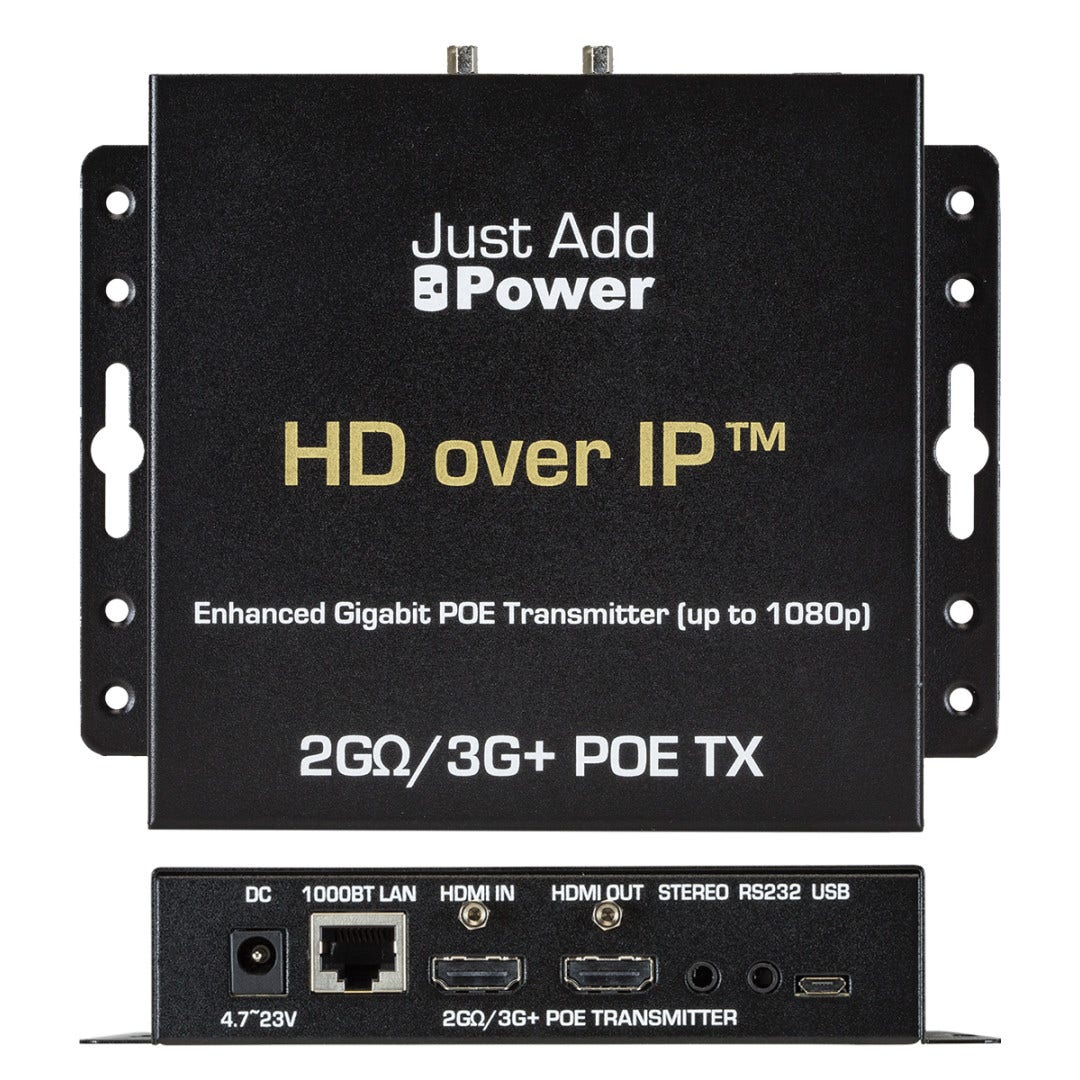 Just Add Power OM-715POE Omega Series 1080p Encoder (Transmitter) with USB, Stereo Port, & HDMI Out