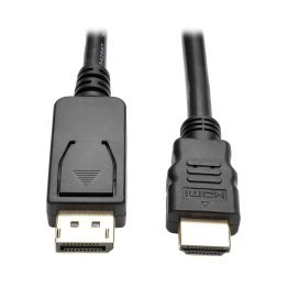 Tripp Lite by Eaton 4K at 30 Hz DisplayPort 1.2 Male with Latch to HDMI Male Adapter Cable, 6 Ft., Black, P582-006-V2