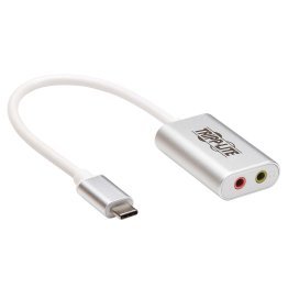 Tripp Lite by Eaton USB-C to 3.5-mm Stereo Audio Adapter, Silver, U437-002