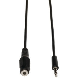 Tripp Lite by Eaton 3.5-mm Male/Female Stereo Audio Extension Cable for Speakers and Headphones, Black (10 Ft.)