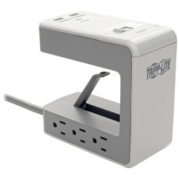 Tripp Lite by Eaton 6-AC Outlet and 3-USB Port 1,080-Joules Protect It! Surge Protector Desk Clamp, 8-Ft. Pivoting Cord, TLP648USBC