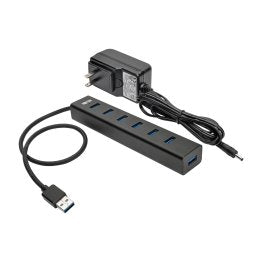 Tripp Lite by Eaton Portable USB 3.0 SuperSpeed 5-Gbps Mini Hub, 7 Ports, Aluminum, U360-007-AL