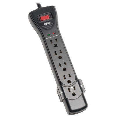 Tripp Lite by Eaton 7-AC Outlet 2,160 Joules Protect It! Surge Protector Power Strip with Right-Angle Plug (7 Ft.; Black)