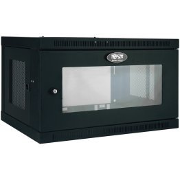 Tripp Lite by Eaton SmartRack 6U Low-Profile Switch-Depth Wall-Mount Mini Rack Enclosure Cabinet with Clear Acrylic Window, SRW6UG