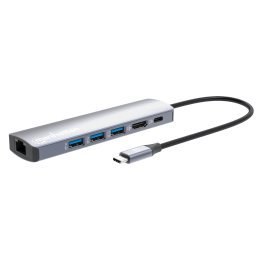 Manhattan USB-C PD 6-in-1 4K Docking Station/Multiport Hub