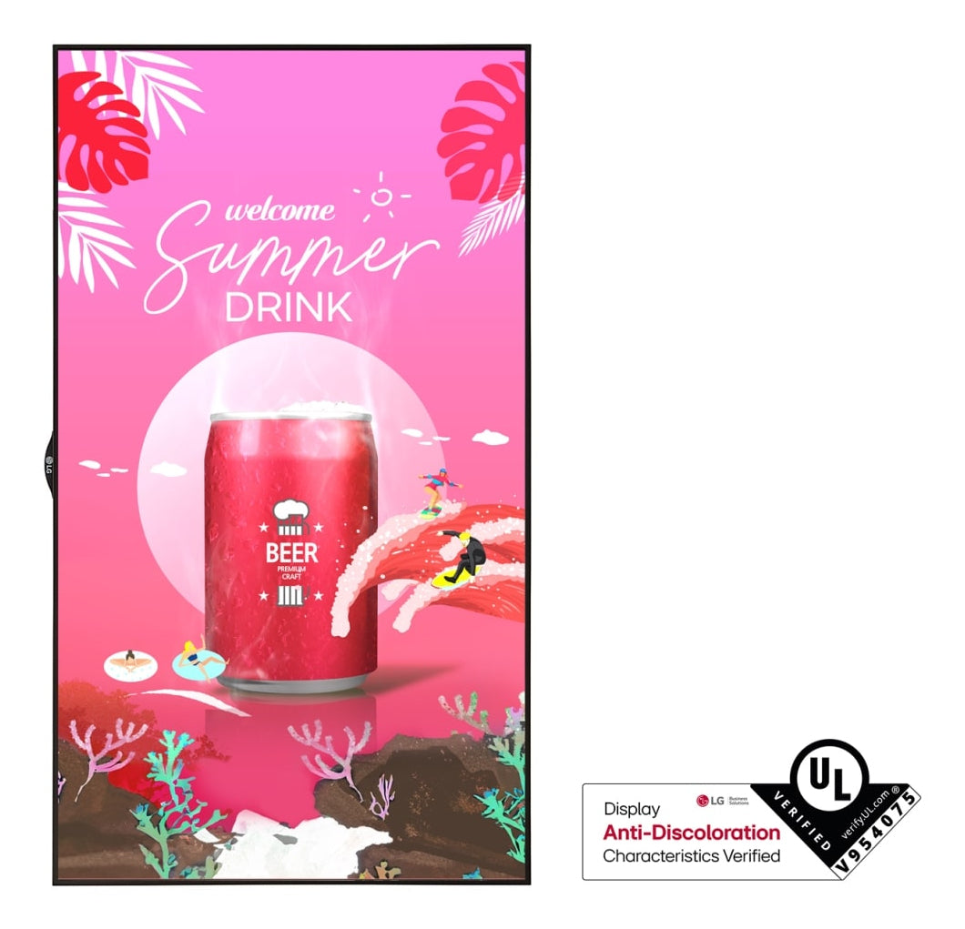 LG 55'' FHD High Bright Window Facing Display with Anti-Discoloration Technology