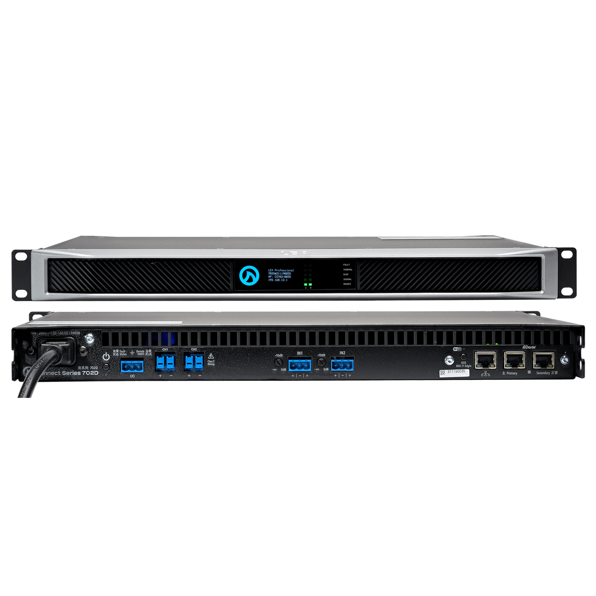 LEA Network Connect Series 702 Power Amplifier | 2-Channel x 700W