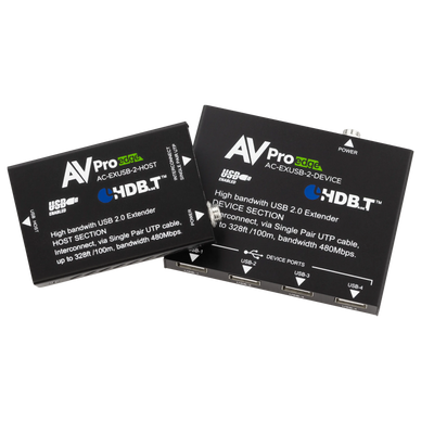 AVPro Edge 100 m USB 2.0 extender kit over HDBaseT, host and device