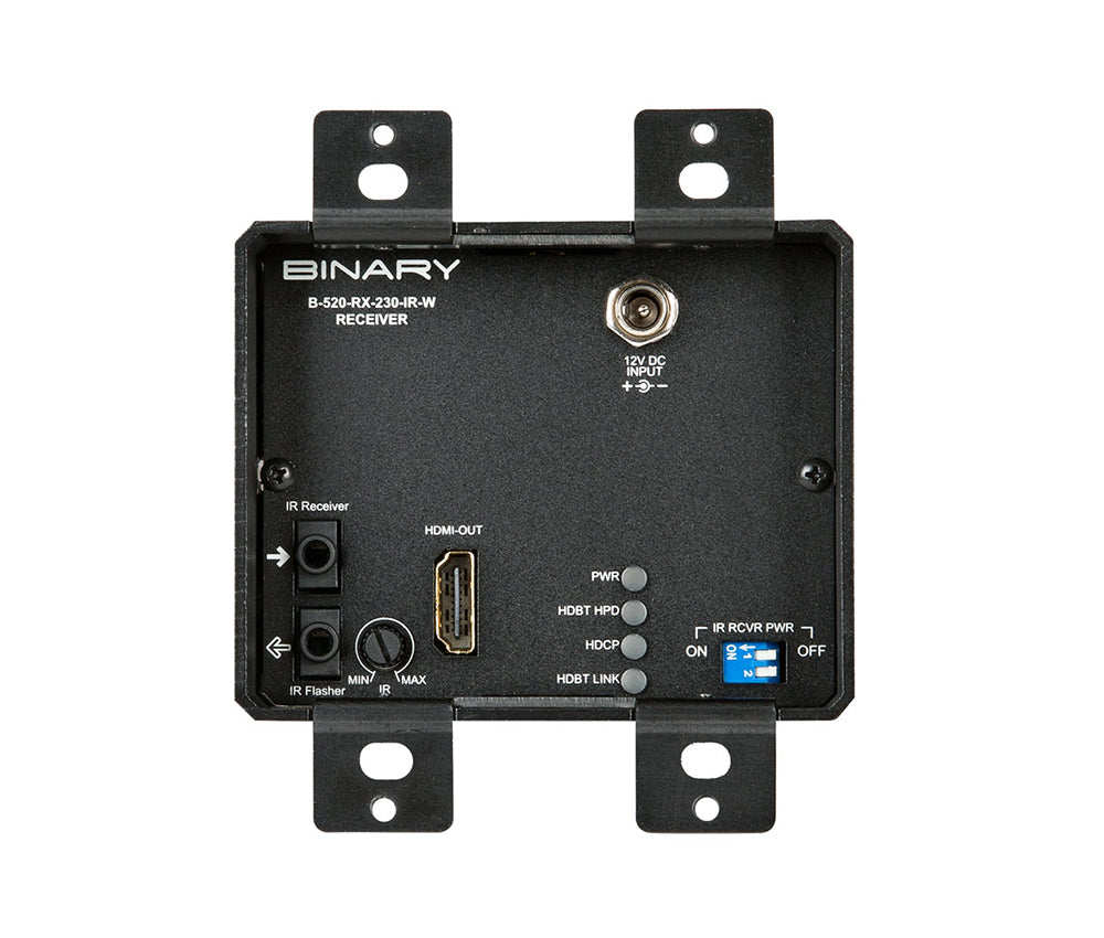 Binary 520 Series 1080p HDBaseT Receiver with IR (In-Wall)