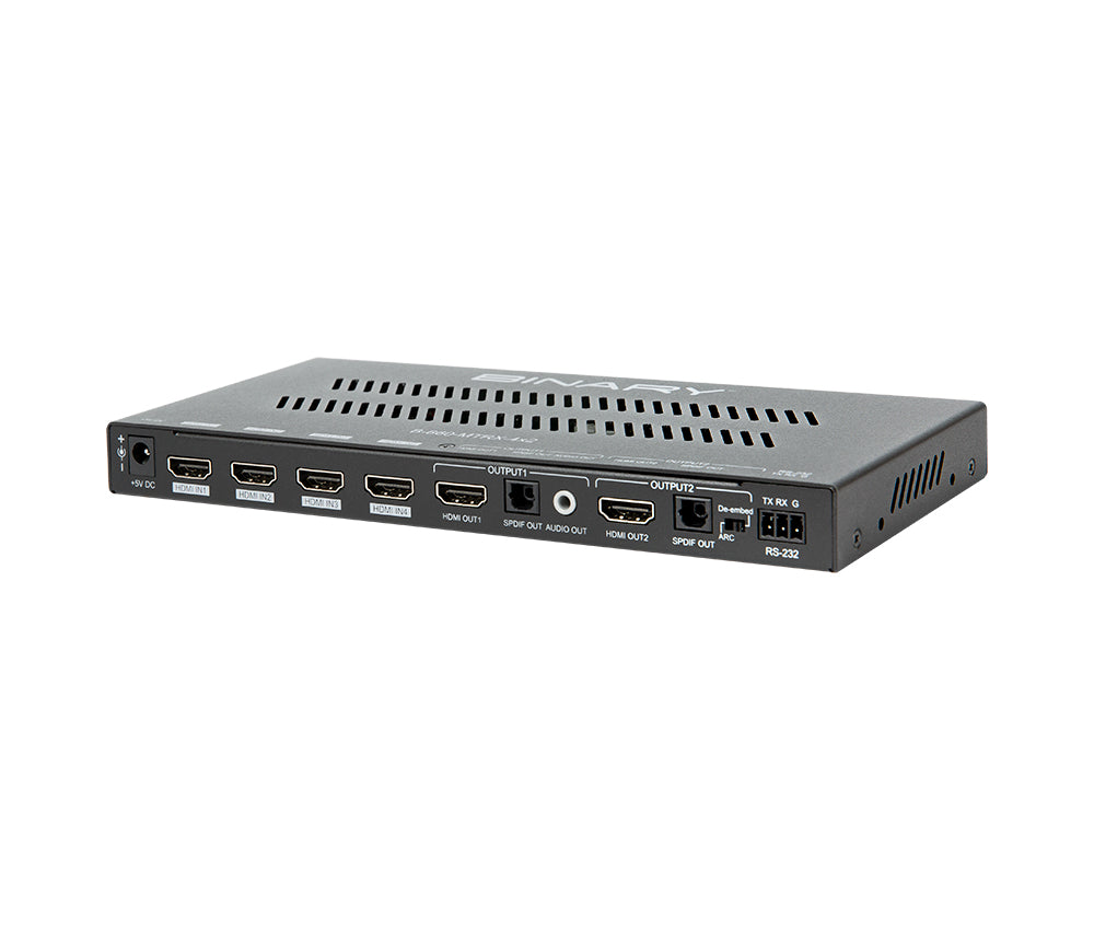 Binary 660 Series 4K HDR HDMI Matrix Switcher - 4x2