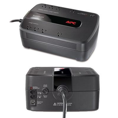 APC Back-UPS 650VA, 120V, 8 NEMA outlets (4 surge)