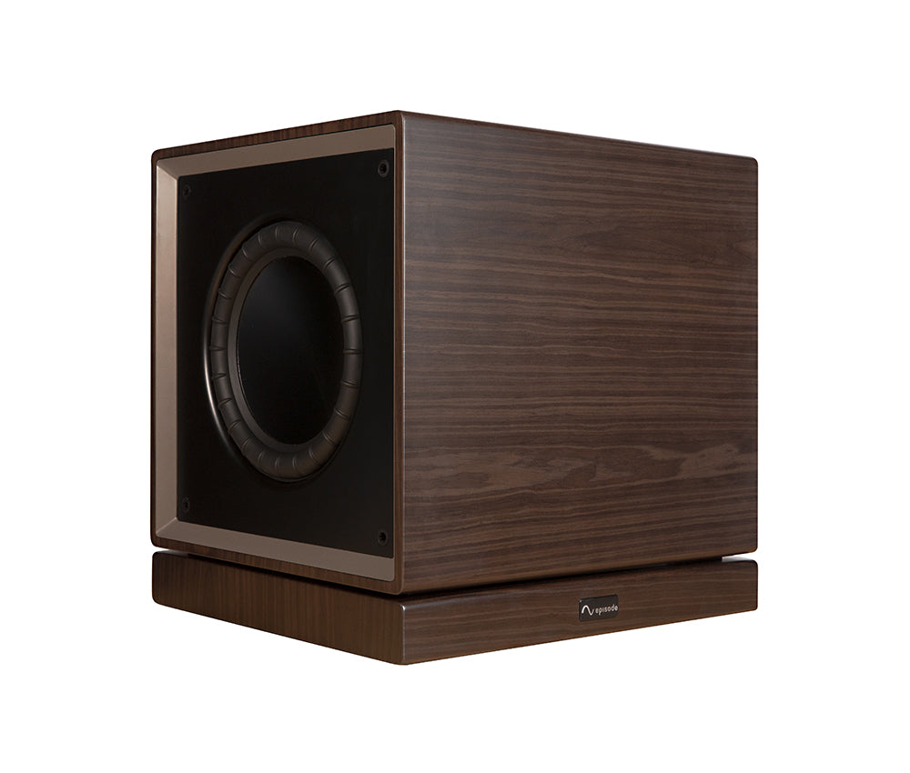 Episode MEGA D-Series 10 inch dual sealed powered subwoofer, walnut