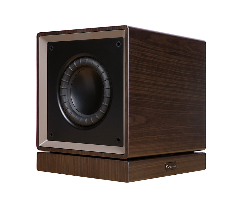 Episode MEGA D-Series 8 inch dual sealed powered subwoofer, walnut
