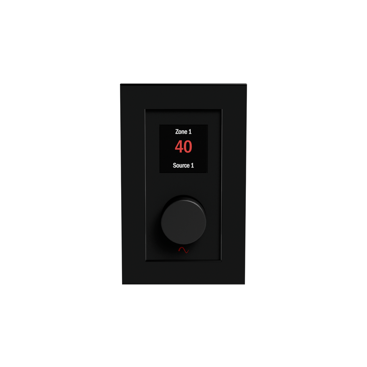 Episode Business Music Solution Zone-Source Controller Wall Plate - Black